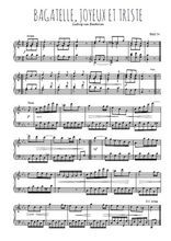 Téléchargez l'arrangement pour piano de la partition de Bagatelle, joyeux et triste en PDF